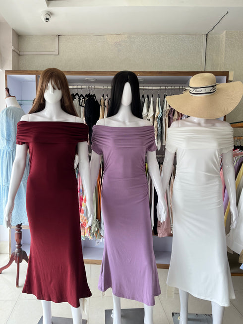 Women Off Shoulder Body Fitted Dress